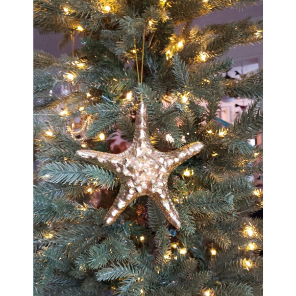 Large Starfish Sea Shell Gold Ornaments Lot of 3 - Picture 4 of 4